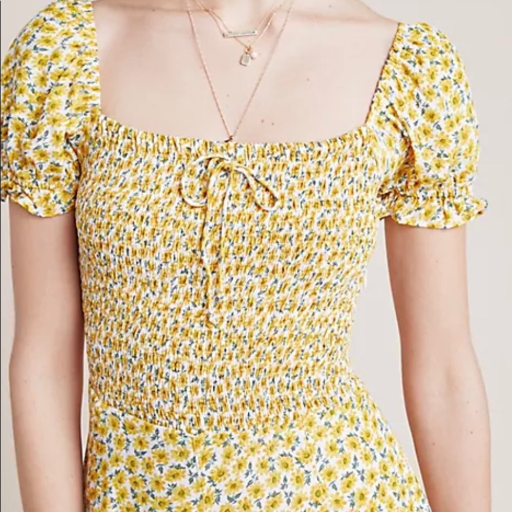 Anthropologie Faithfull The Brand Lazlo Smocked Jumpsuit View 4